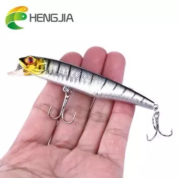 HENGJIA 1 шт., приманка для рыбалки на гольяна, воблер, реалистичная приманка для щуки, пластиковая жесткая приманка, рыболовные снасти