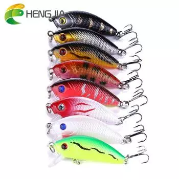 HENGJIA 2 шт., рыболовная приманка для гольяна, мини-приманка для щуки, окуня, приманка, бионический воблер, рыболовные снасти
