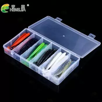 HENGJIA, 30 шт. в упаковке, 10 см-5,4 г, мягкие Т-образные весла, приманки для хвоста, искусственные воблер Isca Pesca, приманка для окуня, гольяна, силиконовые приманки