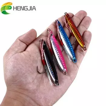 HENGJIA 4шт воблер реалистичная стильная свинцовая приманка с 3D глазами аксессуары для приманок из твердого металла