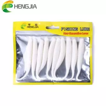 HENGJIA 5 шт. мягкая приманка для рыбы с лапшой, червячная приманка для щуки, форели, окуня, 9,5 см-5,5 г, рыболовный инструмент 5PC