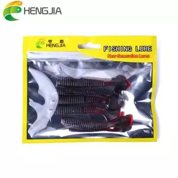 HENGJIA 5 шт., мягкие хвостовые личинки, приманки для червей для щуки, форели, окуня, воблера, рыболовные снасти