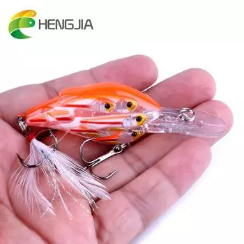 HENGJIA 5 шт. приманка для плавания 8 рыб пластиковый бионический воблер рыболовные снасти рыболовные шады