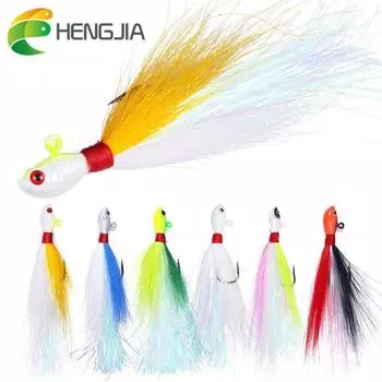 HENGJIA, 6 шт., 7 г, 10 г, 14 г, 21 г, 28 г, 42 г, 56 г, 85 г, свинцовая головка, приманка для джиг-приманки, мягкий червячный крючок, воблер для морской рыбалки, искусственная приманка 7g-6pcs