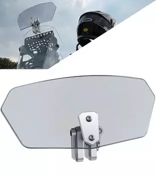 HENGTUAOTO Bike Screen Spoiler Air Deflector Windscreen Bike Windshield Wind Shield Adjustable Gray серый