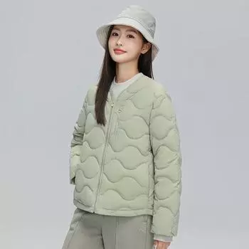 Heni 90 down new light and thin down jacket women s short collarless large size versatile jacket 90 white duck down S