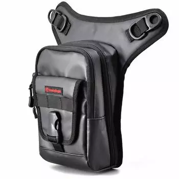 Henly Begins Daytona Motorcycle Leg Bag Tarpaulin Can Hold PET Bottle 3 Chamber Structure Holster Bag 3 Black 98660 1.5L DH-730