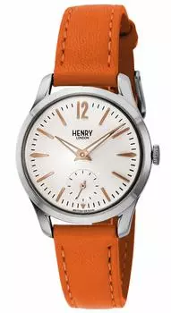 [Henry London] Часы с белым циферблатом из нержавеющей стали и лобовым стеклом, кварцевые, 30 мм, часы UK London HL30-US-0415, обычные импортные, темно-синие