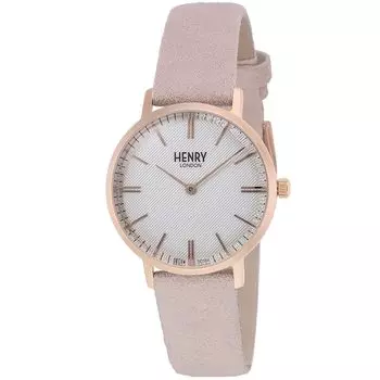 [Henry London] Watch REGENCYSUEDE Regency Suede Silver Dial Stainless Steel Mineral Glass Quartz with change belt 34MM London London Watch
