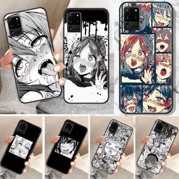 Хентай аниме девушка лицо чехол для телефона для Samsung Galaxy Note 4 8 9 10 20 S8 S9 S10 S10E S20 Plus UITRA ультра черный модный Galaxy S8