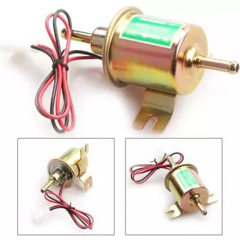 HEP-02A 12V Универсальный автомобильный электрический бензиновый насос для перекачки бензина золотистый