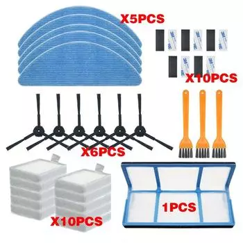 HEPA-фильтр для iLife v5 v5s V3 V3s v5pro V50 V55 x5 v5s pro, детали пылесоса-робота, боковая щетка, основной пылевой фильтр, швабра