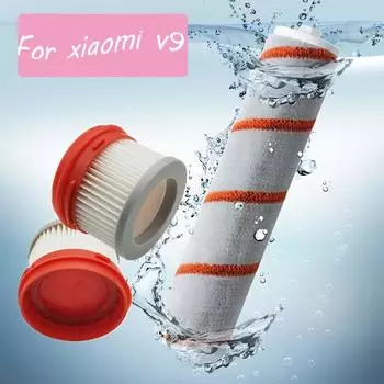 HEPA-фильтр для Xiaomi Dreame V9 V9B V10 V8 XR V10 V11, беспроводной ручной пылесос, аксессуары, комплект деталей для роликовой щетки светло-зеленый