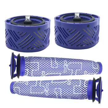 HEPA-фильтр до и после двигателя для пылесоса Dyson V6 DC59, комплект деталей # DY-96674101 и DY-96566101