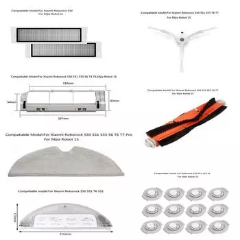 HEPA-фильтр, основная щетка, боковая щетка для Mijia Vacuum 1S, запчасти для пылесоса, аксессуары для Xiaomi Roborock S50 S51 S52 S55 T6 T7 Side Brush