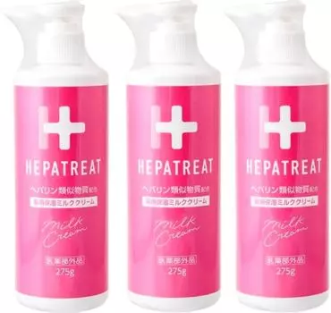 Hepatreat Лечебный увлажняющий молочный крем 275 г [Набор 3]
