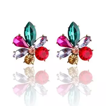 Her Lab | цветной гвоздик кубический оксид циркония | серьги создать | аксессуары для одежды для женщин