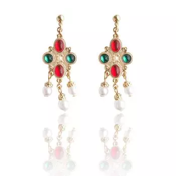 Her Lab | Ослепительные серьги-подвески с кристальным жемчугом | подарок в шкатулке для украшений