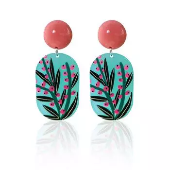 Her Lab Джойас | Модные серьги с изображением персикового цвета