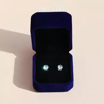 Her Lab | Her Lab| Серьги-гвоздики из циркония, элегантные простые серьги, лучший подарок