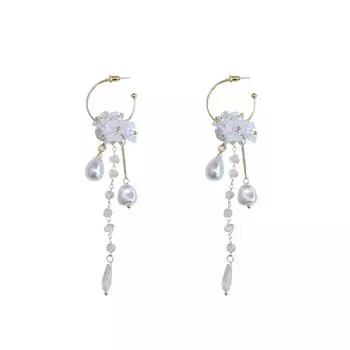 Her Lab Joyas | Серьги с белым жемчугом, элегантные аксессуары