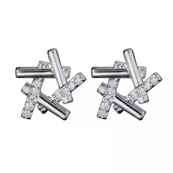 Her Lab Ювелирные изделия| Красивые серьги неправильной формы, элегантные серьги высокого качества, серьги с бриллиантами, подарочные коробки.