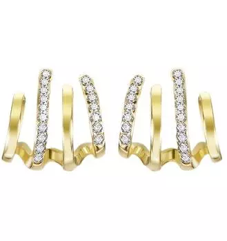 Her Lab Ювелирные изделия | Серьги с бриллиантами в четыре когтя, серебряная игла S925, серьги-пусеты с бриллиантами Mosan, упаковка шкатулки для драгоценностей золотистый