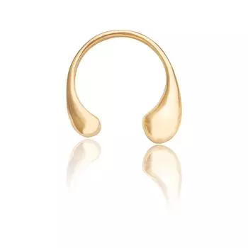 Her Lab | металлическое массивное открытое кольцо минималистичное регулируемое куполообразное каплевидное широкое смелое кольцо для женщин и девочек