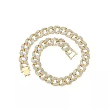 Her Lab | Цепочка из кубинского циркония, сияющее изысканное ожерелье