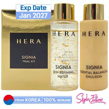 [HERA] Пробный комплект Signia (Образец) Вода 20мл + Эмульсия 20мл 1 SET (1 box)