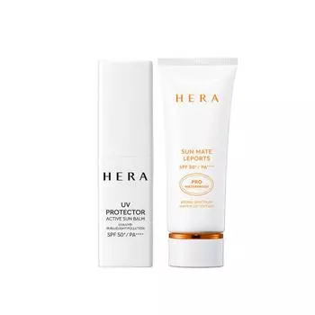 HERA UV Protector Активный солнцезащитный бальзам + набор Sun Mate Leports 2 шт.