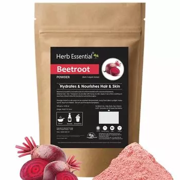 Herb Essential Beetroot Powder для кожи и волос, 100 г | 100% натуральный порошок | Увлажняет и питает волосы и кожу 100 g