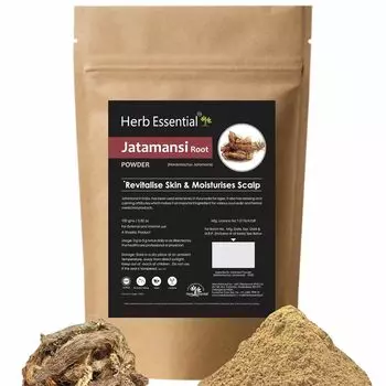 Herb Essential Jatamansi Root Powder, 100 г | Способствует росту волос | Для крепких, блестящих и шелковистых волос | Для волос без перхоти и секущихся кончиков 100 g