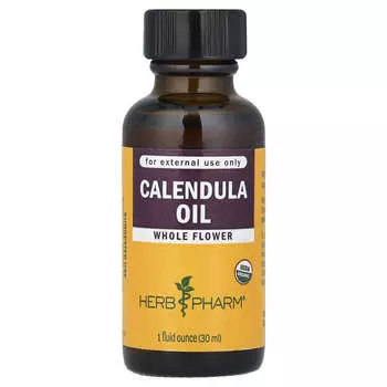 Herb Pharm, Масло календулы, 1 жидкая унция (30 мл)