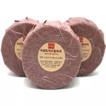 Herbal shampoo bar solid shampoo/ Houttuynia cordata lobule green tea shampoo soap 3 units, 120g