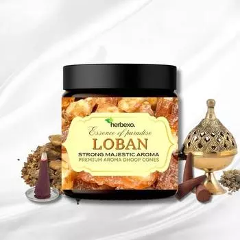 Herbexo Pure Loban Dry Dhoop Cones 20 шт. — Оригинальный Loban Dhoop для пуджи — Премиум Loban Dhoop Batti для духовных ритуалов