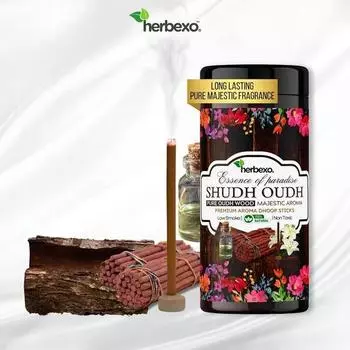 Herbexo Pure Oud Dhoop Sticks - Премиальный Oudh Dhoop для ароматического расслабления - Натуральные благовония Oud Dhoop Sticks для медитации и расслабления