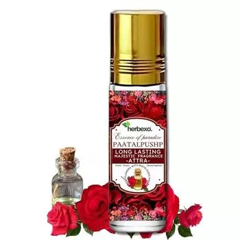 Herbexo Pure Rose Attar Парфюмированное масло - Оригинальная роза Ittarr - Натуральная цветочная эссенция - Без спирта Shudh Gulaab Itra - Роскошный божественный аромат