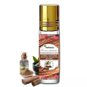 Herbexo Pure Sandalwood Attar - Парфюмированное масло | Длительные величественные ароматы | Натуральная эссенция сандалового дерева | Роскошный и божественный аромат