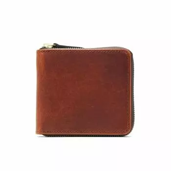 Herbie round short wallet bifold wallet SO660G [Slow] REDBROWN/25