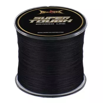 HERCULES PE line fishing line 4 strands black 30lb 500yds 457m чёрный