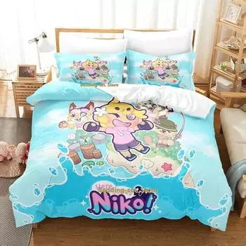 Here Comes Niko! Bedding Set Single Twin Full Queen King Size Bed Set Adult Kid Bedroom Duvetcover Sets Anime parure de lit Bed 70x133cm 2pcs