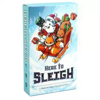 Here to Slay Here to Sleigh Holiday Expansion Pack Стратегическая ролевая карточная игра для детей и подростков, взрослых, 2–6 игроков