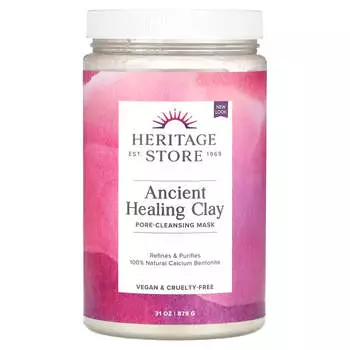 Heritage Store, Древняя целебная глина, очищающая поры маска красоты, 31 унция (879 г)