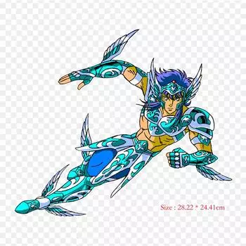 Hermes Saint Seiya Pegasus Seiya Gemini Saga термочувствительные нашивки для одежды, наклейки с аппликациями на одежду, термочувствительная нашивка на заказ