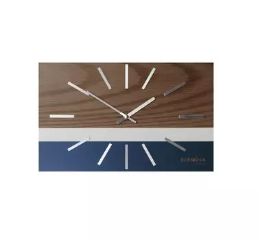 HERMOSA Clock Wall Clock Clock La Brea Clock Blue Battery Operated NA-001