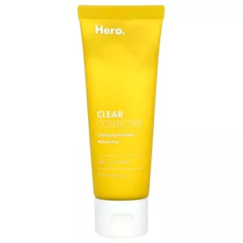 Hero Cosmetics, Clear Collective, очищающий пребиотический увлажняющий крем, 2,36 жидких унций (70 мл)
