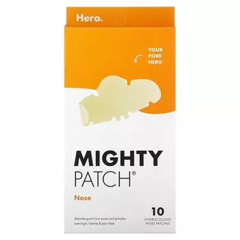 Hero Cosmetics, Mighty Patch, пластырь для носа, гидроколлоидный пластырь 10 листов