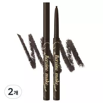 Heroine Make Long Stay Smooth Gel Pencil Liner 0.1g, black brown, 2 pcs.