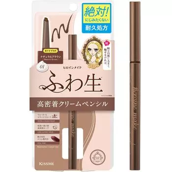 Heroine Make Soft Define Cream Pencil N 01 Natural Brown 0.1g Roll-out Eyeliner Oval Core Natural